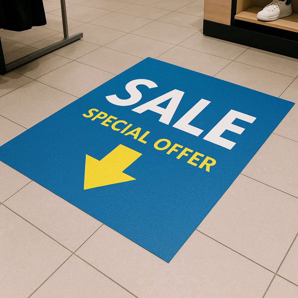 Innovative Bodenwerbung mit Digitaldruck-Folien